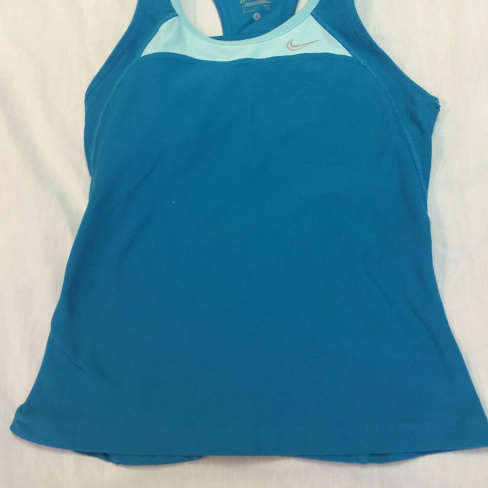 🐢🐢🐢  NIKE DRI FIT WOMENS ATHLETIC TANK TOP WITH BUILT BRA SIZE S 🐢🐢🐢 - Picture 2 of 6